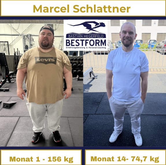 Marcel Schlattner – Vorher 156 kg, Nachher 71 kg